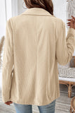 Tailored Button-Up Corduroy Blazer