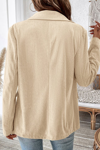Tailored Button-Up Corduroy Blazer