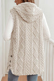 Cozy Hooded Vest with Button Detail