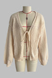 Casual Tie-Front Cardigan