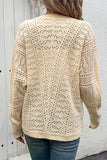 Button-Up Knit Cardigan Sweater