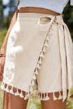 Tassel Wrap Mini Skirt