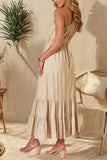 One-Shoulder Ruffled Casual Maxi Dress