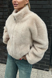 Zip-Up Plush Jacket