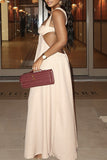 Draped Maxi Dress with Cut-Out Detail
