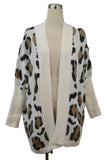 Open-Front Leopard Cardigan