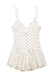 Polka Dot Peplum Casual Dress