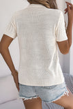 Button-Up Knit T-Shirt