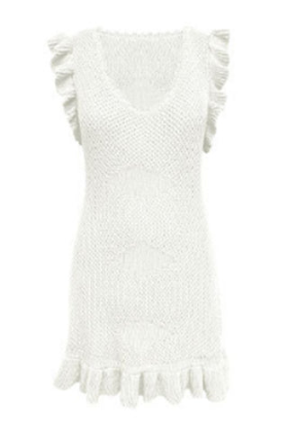 Ruffled Knit Casual Dress