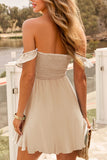 Flowy Smocked-Front Casual Dress