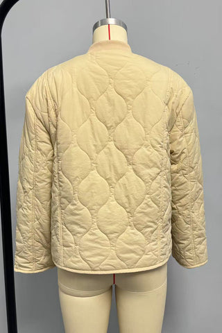Quilted Button-Up Jacket