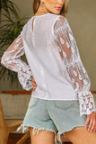 Mesh Flounce Sleeve Blouse