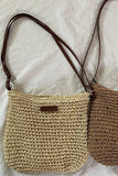 Woven Shoulder Bag with Adjustable Strap