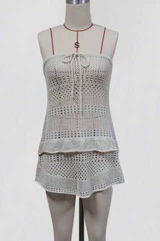 Chic Knit Halter Vacation Dress