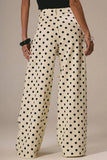 Polka Dot Wide Leg Jeans