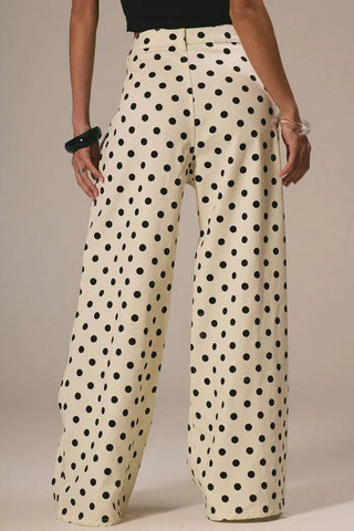 Polka Dot Wide Leg Jeans