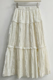 Tiered Skirt with Elastic Waistband