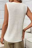 Button-Front Knit Sweater Vest