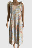 Tie-Strap Midi Swing Dress