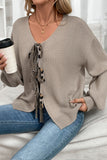 Tie-Front Casual Cardigan