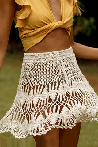 Crochet Tassel Mini Skirt