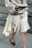 Layered Skirt with Asymmetric Hem