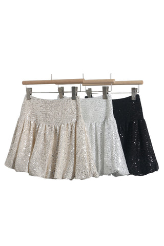 Sequin-Embellished Mini Skirt