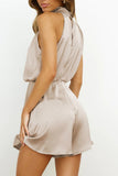 Halter Neck Short Romper