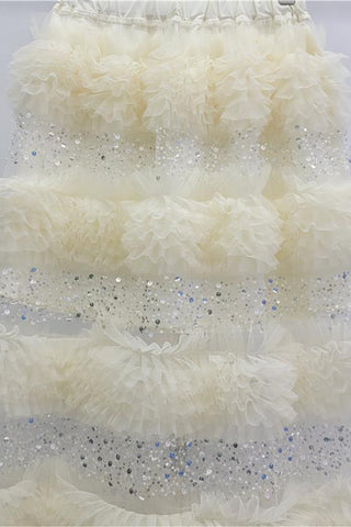 Layered Ruffle Midi Skirt