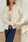 Open-Front Cardigan with Delicate Details
