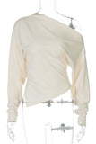 Asymmetrical Long-Sleeve T-Shirt