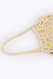 Crochet Floral Tote Bag