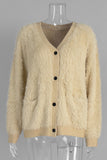 Button-Up Fuzzy Cardigan