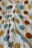 Button-Front Polka Dot Blouse