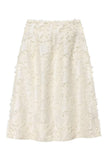 Textured Midi Skirt with Elegant Detailing