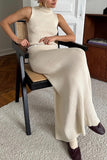 Chic Ribbed Knit Skirt Set