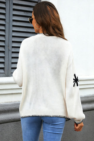 Open-Front Cardigan with Pattern