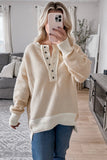 Button-Accented Knit Sweater