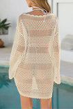 Casual Crochet Knit Cover-Up Dress