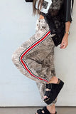 Drawstring Casual Camouflage Pants