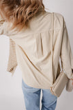 Houndstooth Patchwork Flap Pocket Shacket