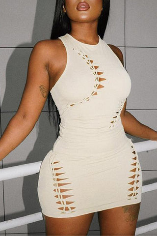 Cutout Detail Skirt Set