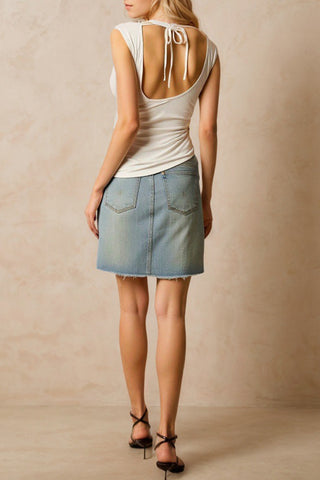 Asymmetric Neckline Tank Top