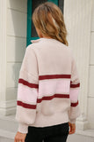 Striped Quarter-Zip Sweatshirt