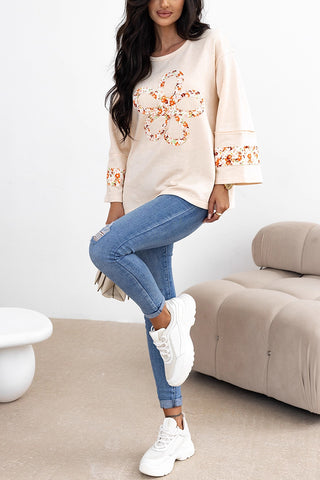Floral Embellished Sweatshirt