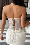 Strapless Lace Bustier Top