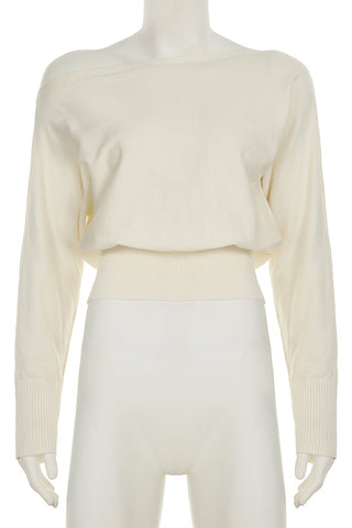 Off-Shoulder Knit Sweater