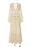 Elegant Lace Skirt Set