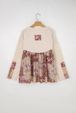 Paisley Patchwork Loose Long Sleeve Top