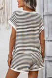 Casual Striped Short Set